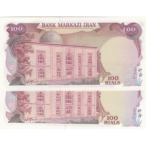 Iran, 100 Rials , 1974/1979, UNC, p102d, (Total 2 banknotes)