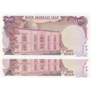 Iran, 100 Rials , 1974/1979, UNC, p118b, (Total 2 banknotes)