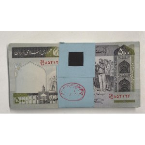 Iran, 500 Rials, 1982/2000, UNC, p137j, Stack of money