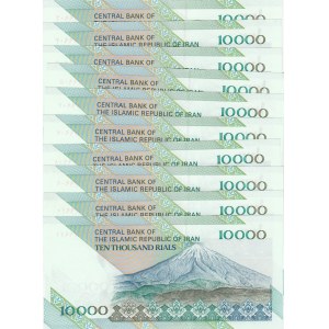 Iran, 10.000 Rials , 1995, UNC, p146c, (Total 10 consecutive banknotes)