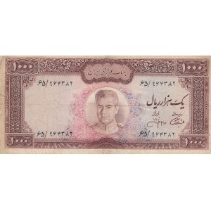 Iran, 1.000 Rials, 1969, FINE, p89