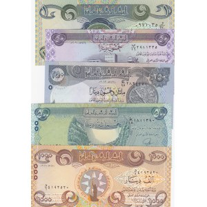 Iraq,  Total 5 banknotes