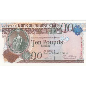 Ireland, 10 Pounds, 2017, UNC, P87
