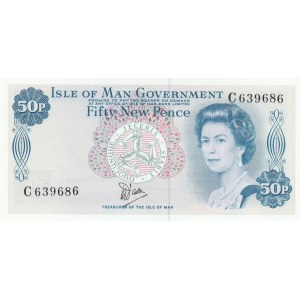 Isle of Man, 50 New Pence, 1972, UNC, p28