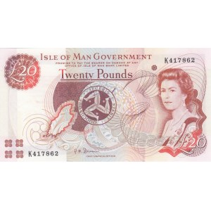 Isle of Man, 20 Pounds, 2000, UNC, p45b