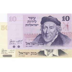 Israel,  UNC,  Total 2 banknotes