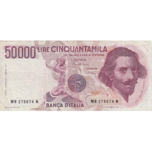 Italy, 50.000 Lire, 1984, VF, p113a