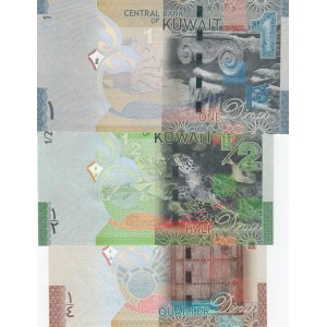 Kuwait, 1/4 Dinar, 1/2 Dinar and 1 Dinar, 2014, UNC, p29, p30, p31, (Total 3 banknotes)