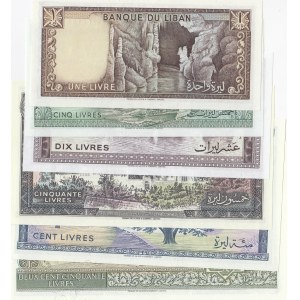 Lebanon,  Total 6 banknotes