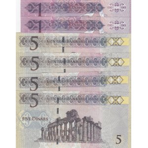 Libya,  UNC,  Total 6 banknotes