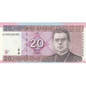 Lithuania, 20 Litu, 2007, UNC, p69