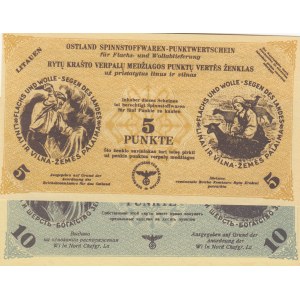 Lithuania, 5 Punkte and 10 Punkte, 1944, UNC,