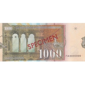 Macedonia, 1.000 Denars, 2003, UNC, p22s, SPECIMEN
