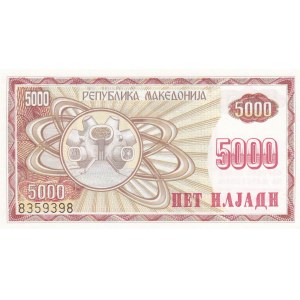 Macedonia, 5.000 Dinars, 1992, UNC, p7