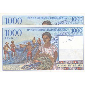 Madagascar, 1.000 Francs, 1994, AUNC, p76