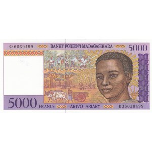 Madagascar, 5.000 Francs or 1.000 Ariary, 1995, UNC, p78a