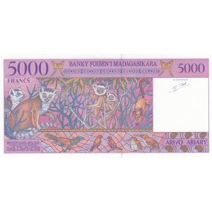 Madagascar, 5.000 Francs or 1.000 Ariary, 1995, UNC, p78a