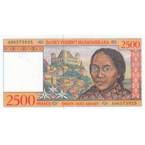 Madagascar, 2500 Francs, 1998, UNC, p81
