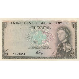 Malta, 1 Pound, 1969, UNC, p29a