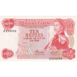 Mauritius, 10 Rupees, 1967, AUNC (+), p31c