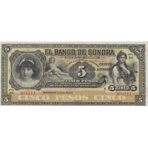 Mexico, 5 Pesos, 1911, UNC, pS419