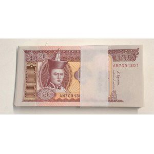 Mongolia, 20 Tugrik, 2018, UNC, pNew, Stack of money