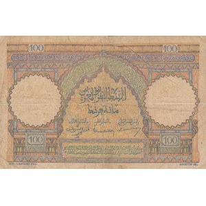 Morocco, 100 Francs, 1952, POOR, p45