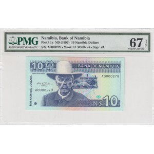 Namibia, 10 Namibia Dollars, 1993, UNC, p1a