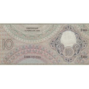 Netherlands, 10 Gulden , 1948, VF, p59