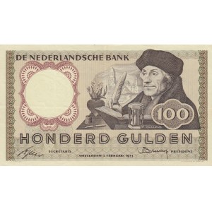 Netherlands  , 100 Gulden, 1953, VF, p88