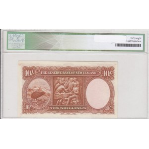 New Zealand, 10 Shillings, 1955, XF, p158a