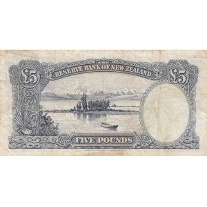 New Zealand, 5 Pounds, 1960/1967, FINE (+), p160d