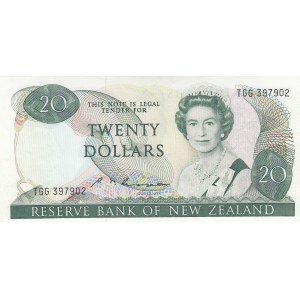 New Zealand, 20 Dollars, 1985/1989, UNC (-), p173b