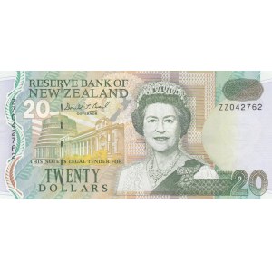 New Zealand, 20 Dollars, 1992, XF, p179aR