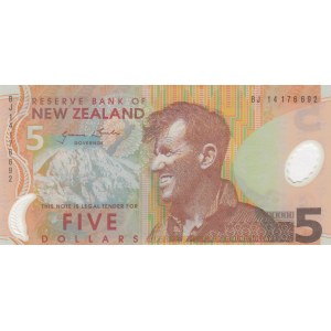 New Zealand, 5 Dollars, 2015, UNC, p191