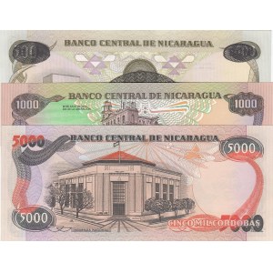 Nicaragua,  Total 3 banknotes