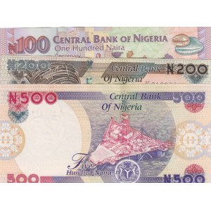 Nigeria,  Total 3 banknotes