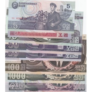 North Korea,  Total 8 banknotes