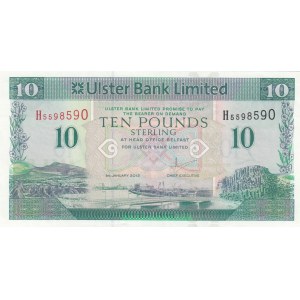 Northern Ireland, 10 Pounds, 2012, UNC, p341b