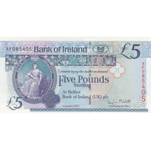 Northern Ireland, 5 Pounds, 2013, UNC, p86a