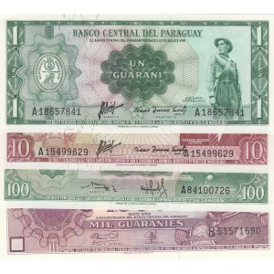 Paraguay,  Total 4 banknotes