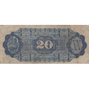 Peru, 20 Soles, 1879, FINE, p66