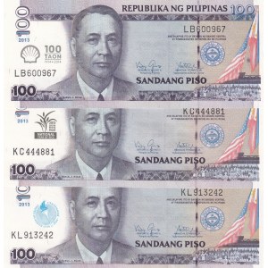 Philippines,  Total 3 banknotes