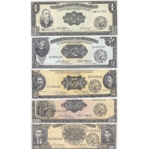 Philippines,  UNC,  Total 4 banknotes