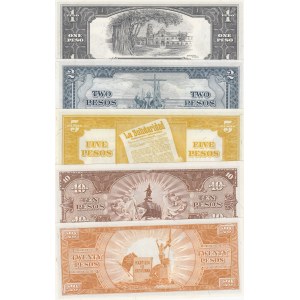 Philippines,  UNC,  Total 4 banknotes