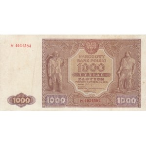Poland, 1.000 Zlotych, 1946, VF, p122