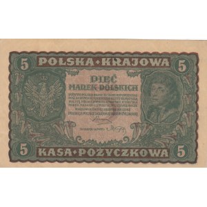 Poland, 5 Marek, 1919, AUNC(-), p24