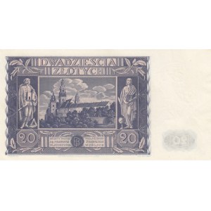 Poland, 20 Polish Zloty, 1936, AUNC, p77