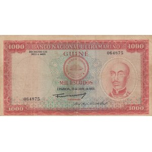 Portuguese Guınea, 1000 Escudos, 1964, FINE, p43a