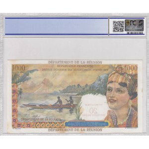 Reunion, 1.000 Francs, 1971, UNC, p55b